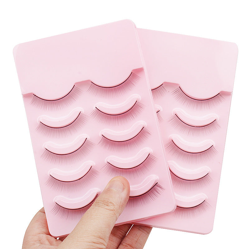 Wholesale 5 pairs of false eyelashes natural simulation grafting hard stem can support double eyelid stickers for beginners to practice eyelashes