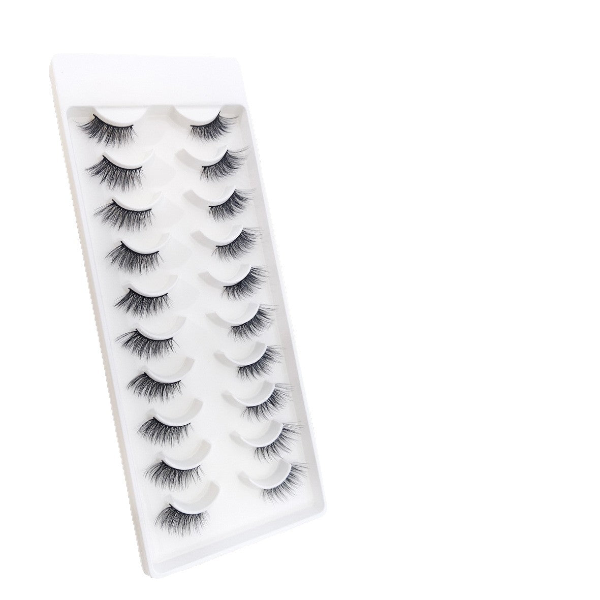 Manufacturer Wholesale Cotton Thread Stem Sharpened False Eyelashes Soft Natural Hand-Tied 3D Chemical Fiber Half-Eye False Eyelashes