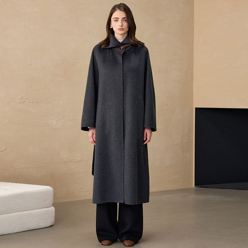 Hepburn Style Outwear Cashmere Woolen Outwear Double-Sided Woolen Outwear Women's Commuter Long Woolen Outwear 2025 Autumn and Winter Outwear