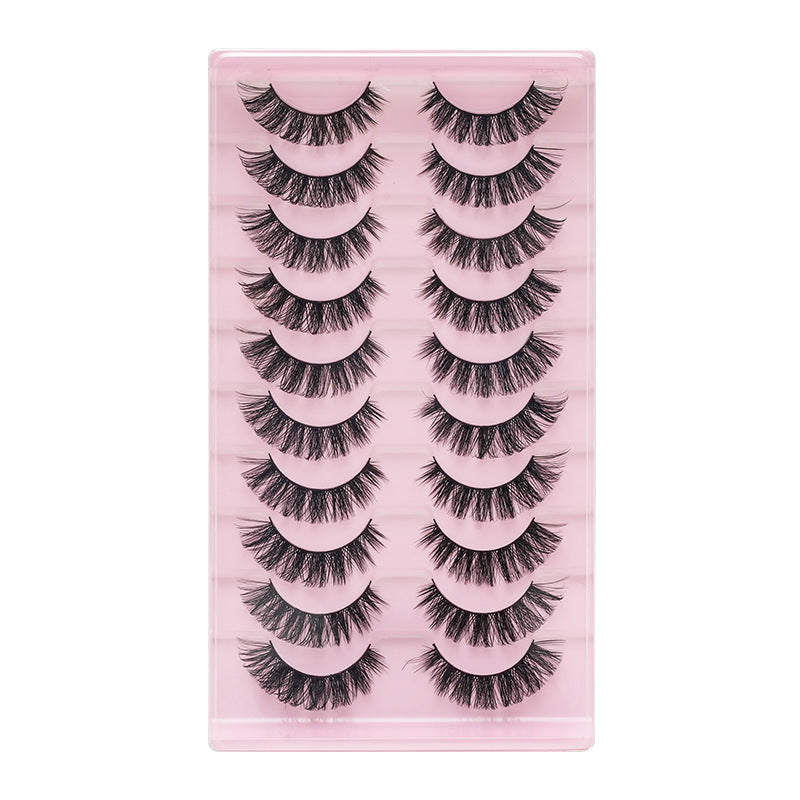 Cross-Border Dd Curl Russian Curl Hard Stem False Eyelashes That Can Create Thick and Curled Looks, Foreign Trade Exaggerated Eyelashes Wholesale, Long and Slender