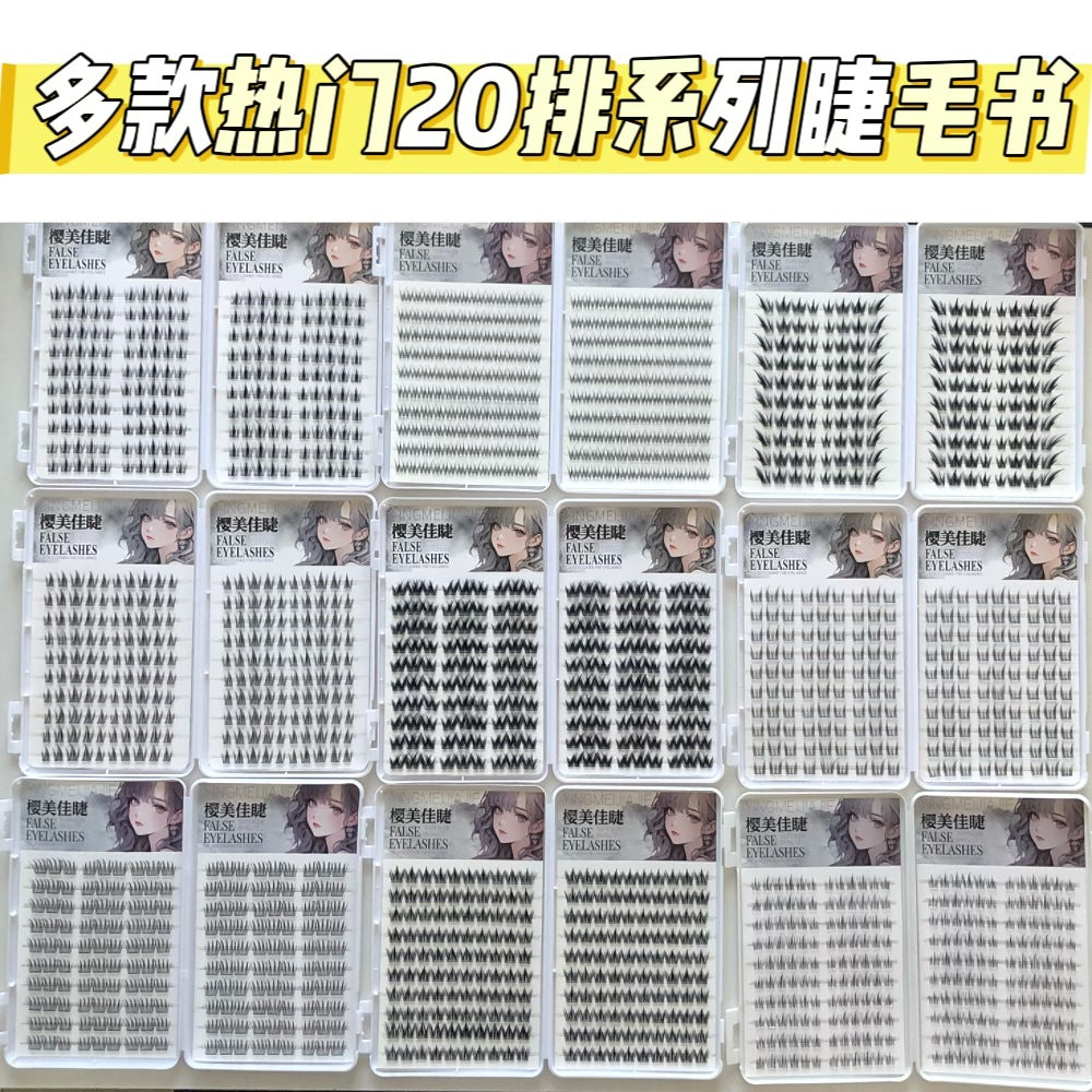 Cross-Border False Eyelashes Large Capacity Glue-Free Full Range of Lazy Eyelashes Collection Wholesale Customized European and American Glue-Free False Eyelashes