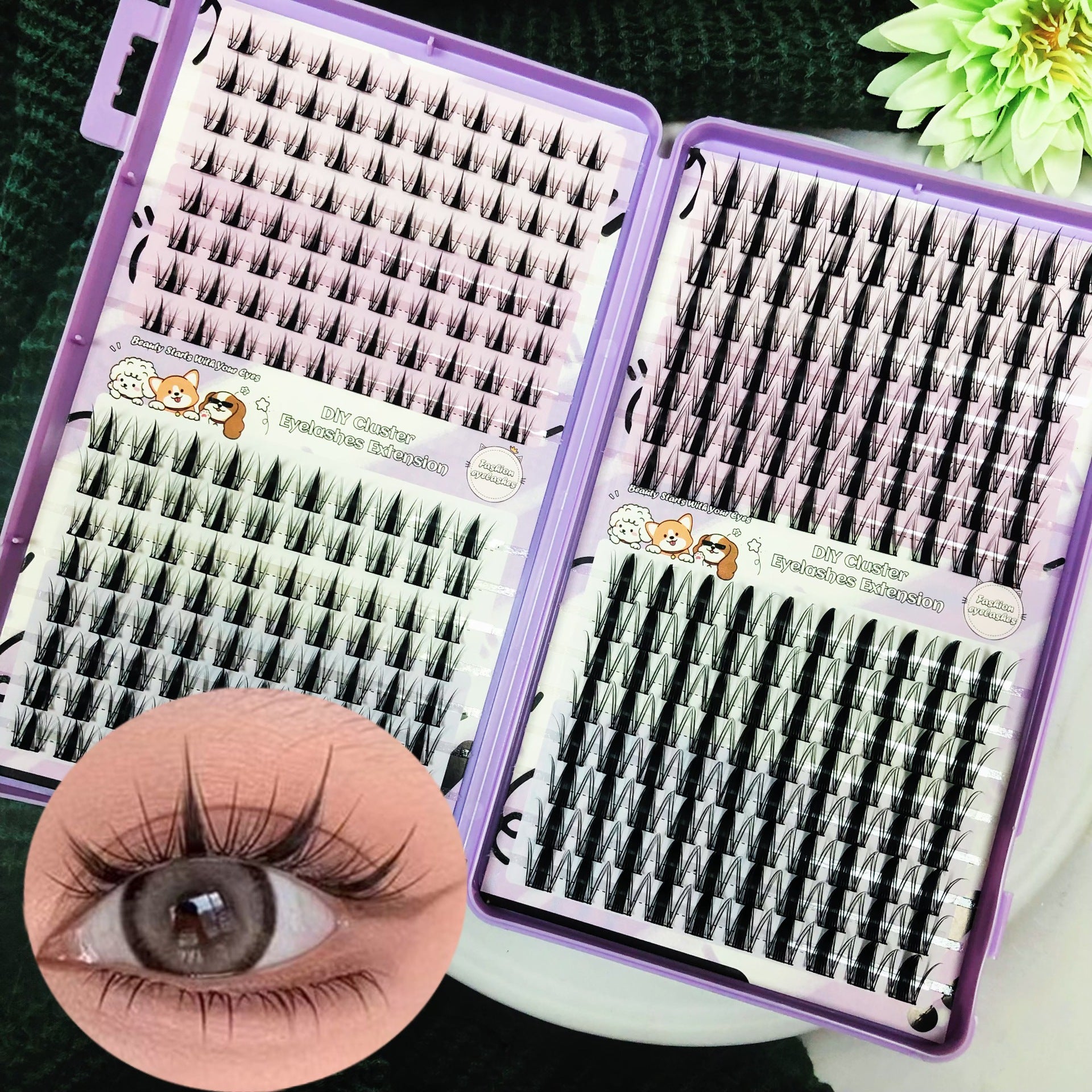 European and American Popular Wm 17 Amazon Eyelashes European and American Thick Segmented DIY Self-Grafting Set Cross-Border False Eyelashes