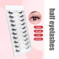 Manufacturer Wholesale Cotton Thread Stem Sharpened False Eyelashes Soft Natural Hand-Tied 3D Chemical Fiber Half-Eye False Eyelashes
