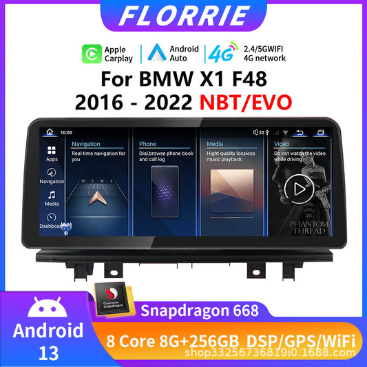 Cross-Border Supply Suitable for Bmw X1 F48 Android Large-Screen Navigation Mtk Qualcomm 668S Car Hd System