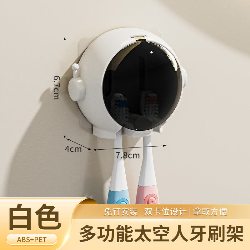 Cartoon Toothbrush Storage Rack Wall-mounted Bathroom Electric Toothbrush Storage Rack Punch-free Bathroom Wall Rack