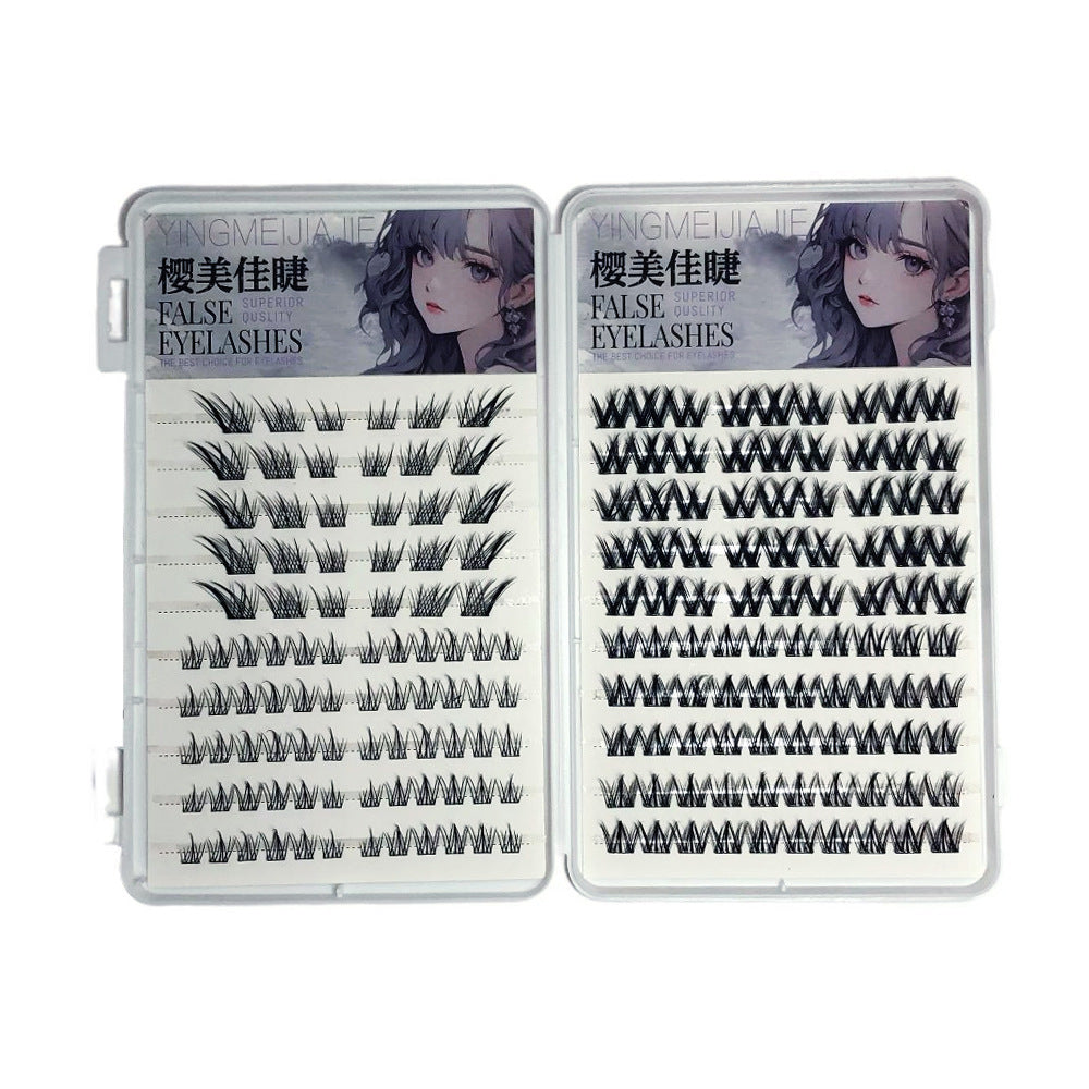 Cross-Border False Eyelashes Large Capacity Glue-Free Full Range of Lazy Eyelashes Collection Wholesale Customized European and American Glue-Free False Eyelashes