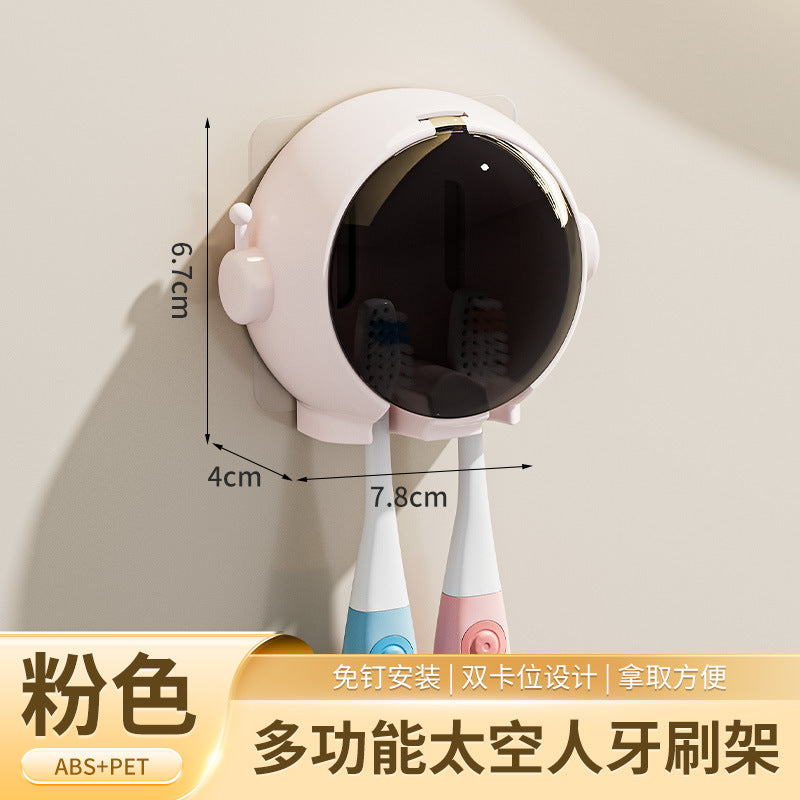 Cartoon Toothbrush Storage Rack Wall-mounted Bathroom Electric Toothbrush Storage Rack Punch-free Bathroom Wall Rack