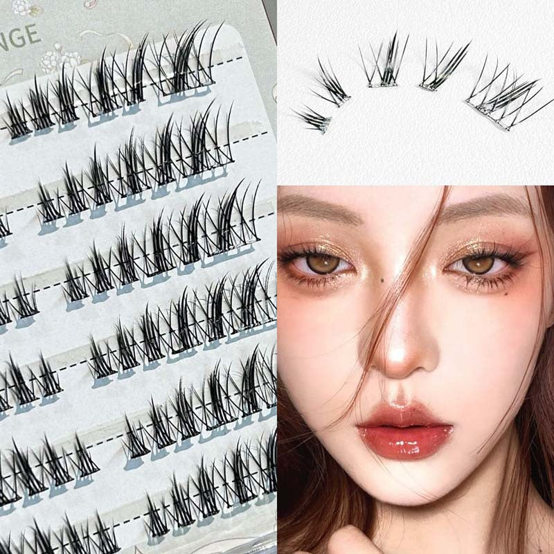 HERORANGE ~ light spring series glue-free false eyelashes soft curly segmented natural simulation cartoon eyelashes