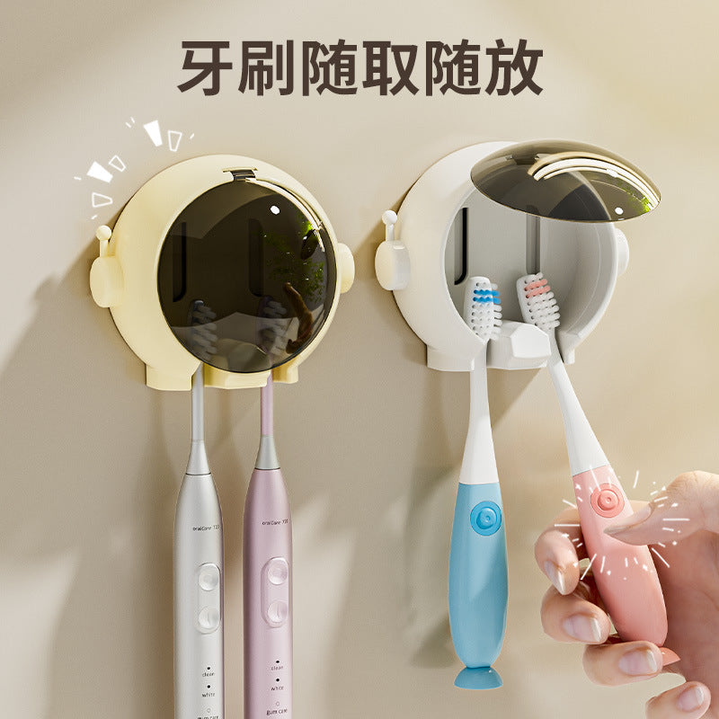 Cartoon Toothbrush Storage Rack Wall-mounted Bathroom Electric Toothbrush Storage Rack Punch-free Bathroom Wall Rack