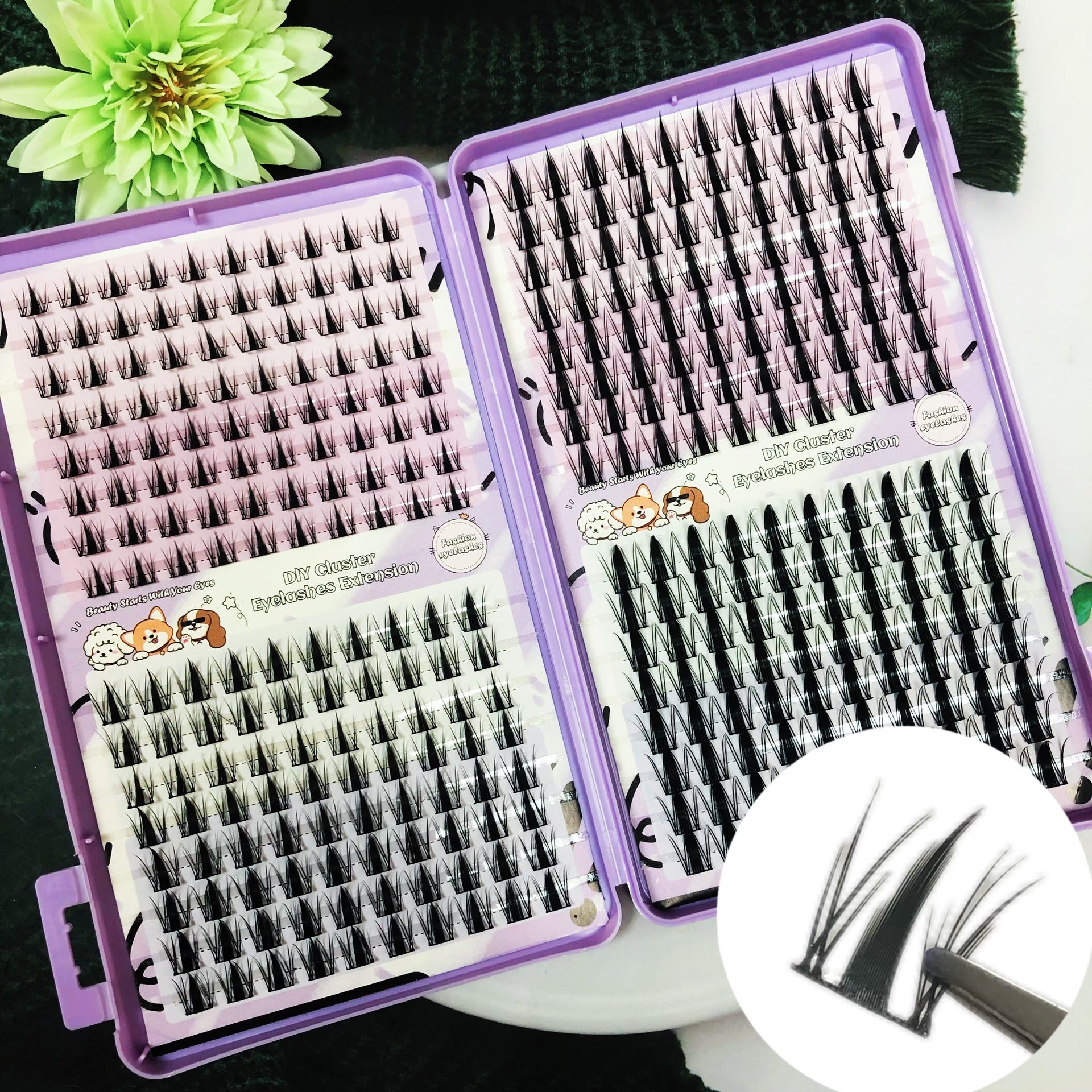 European and American Popular Wm 17 Amazon Eyelashes European and American Thick Segmented DIY Self-Grafting Set Cross-Border False Eyelashes
