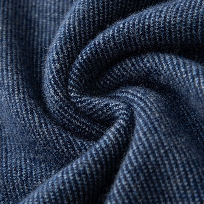 Autumn and Winter New 100 Mountain Cashmere Sweater Men's Half Zipper Half Turtleneck Sweater Men's Thickened Middle-aged Base Shirt