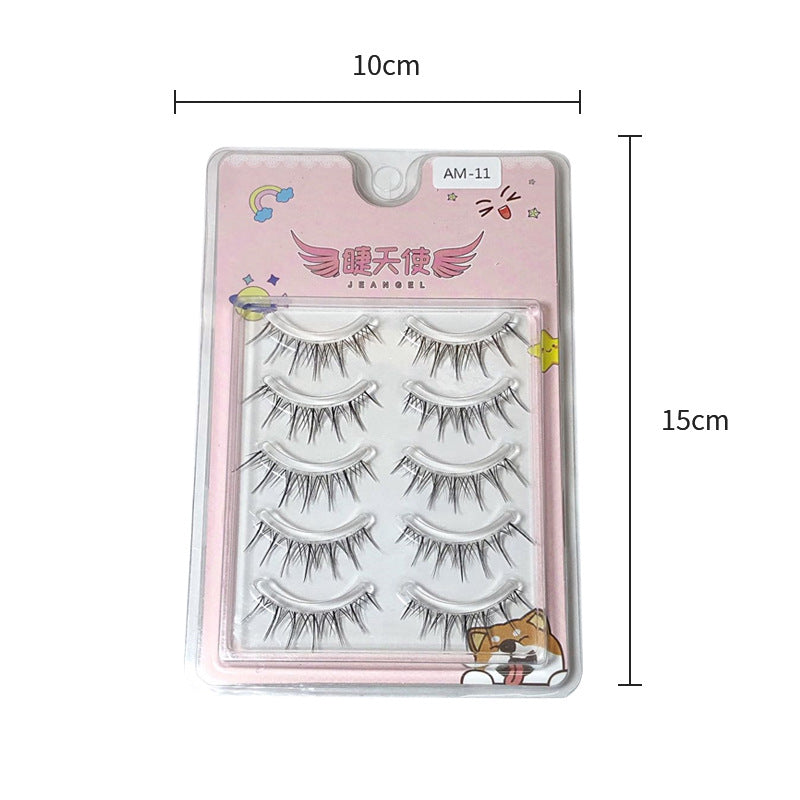 Ciliary Angel ~ Irregular Air Sense Fine Stem Mixed Blood Thai Makeup False Eyelashes Natural Sense Transparent Novice Parity Eyelashes
