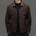 Men's Autumn and Winter New Sheep Suede Jacket Jacket Youth Casual Fashion Handsome Leather Top Men's Leather Jacket Men