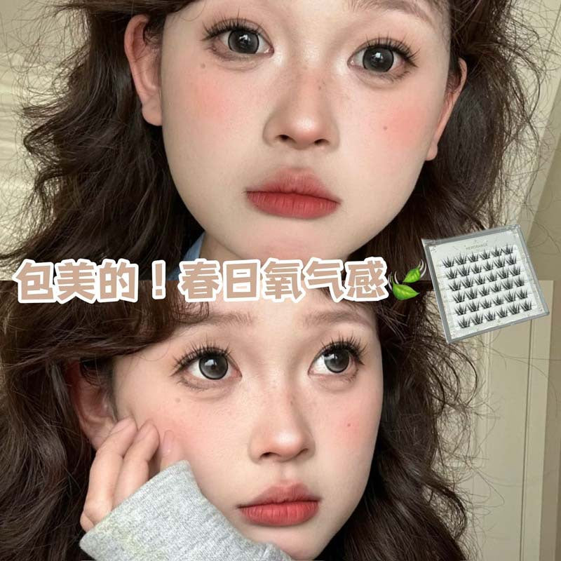 HERORANGE ~ light spring series glue-free false eyelashes soft curly segmented natural simulation cartoon eyelashes