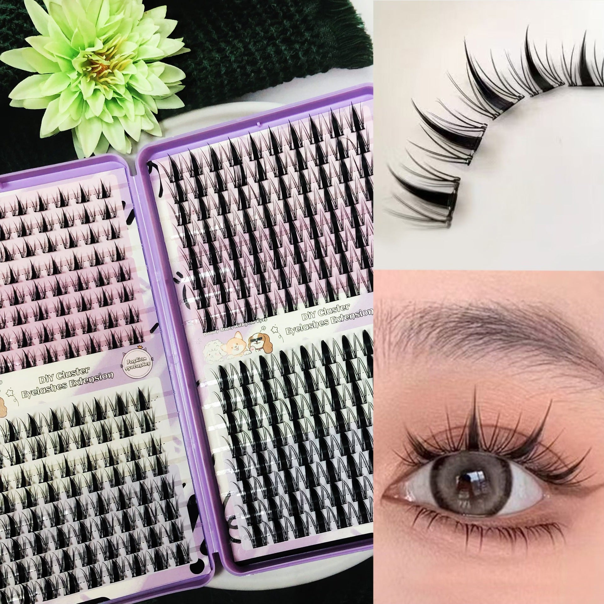 European and American Popular Wm 17 Amazon Eyelashes European and American Thick Segmented DIY Self-Grafting Set Cross-Border False Eyelashes
