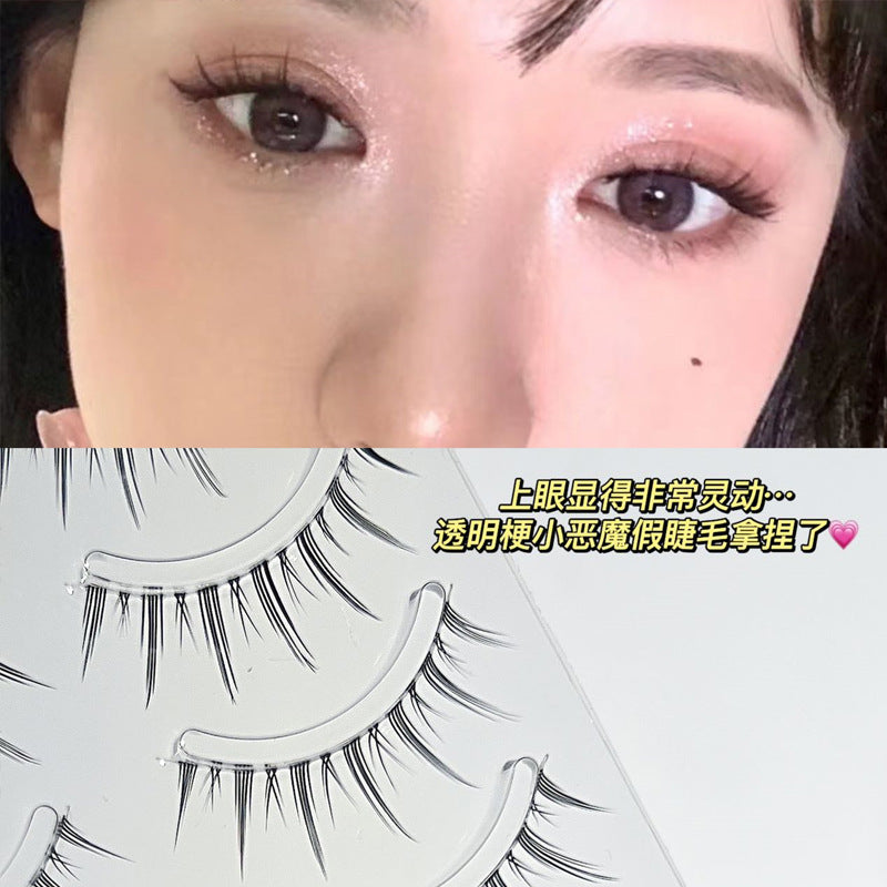 Sweet Little Box! Transparent Stem False Eyelashes, Natural Style, Devil Fairy Lashes, Manga Eyelashes, Affordable False Eyelashes
