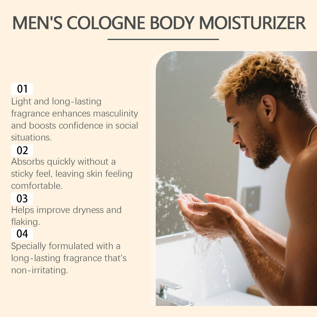 Cross-Border East Moon Men's Fragrance Body Lotion Cares for the Skin, Hydrates, Refreshes, Is Non-Greasy, Moisturizes and Leaves a Lasting Fragrance