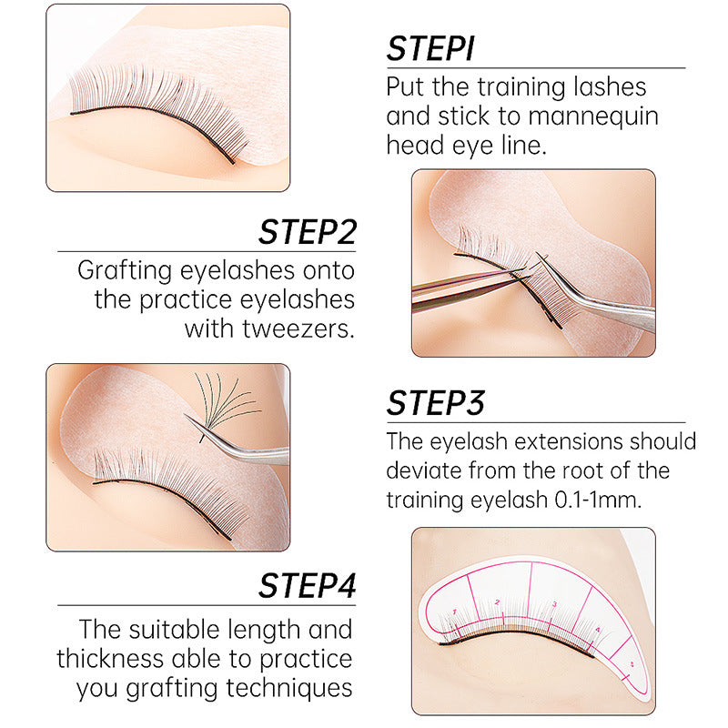 Wholesale 5 pairs of false eyelashes natural simulation grafting hard stem can support double eyelid stickers for beginners to practice eyelashes