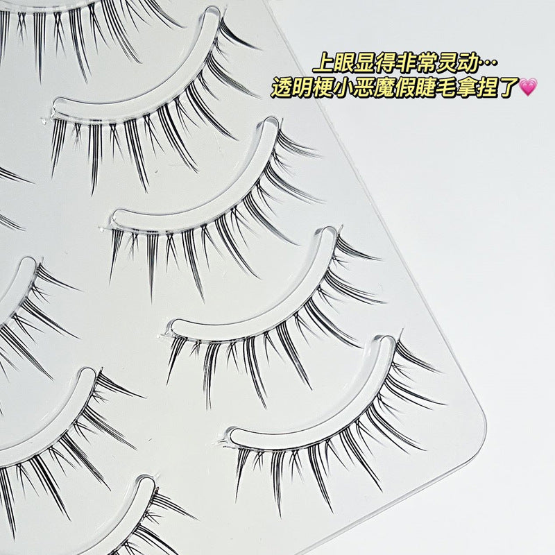 Sweet Little Box! Transparent Stem False Eyelashes, Natural Style, Devil Fairy Lashes, Manga Eyelashes, Affordable False Eyelashes