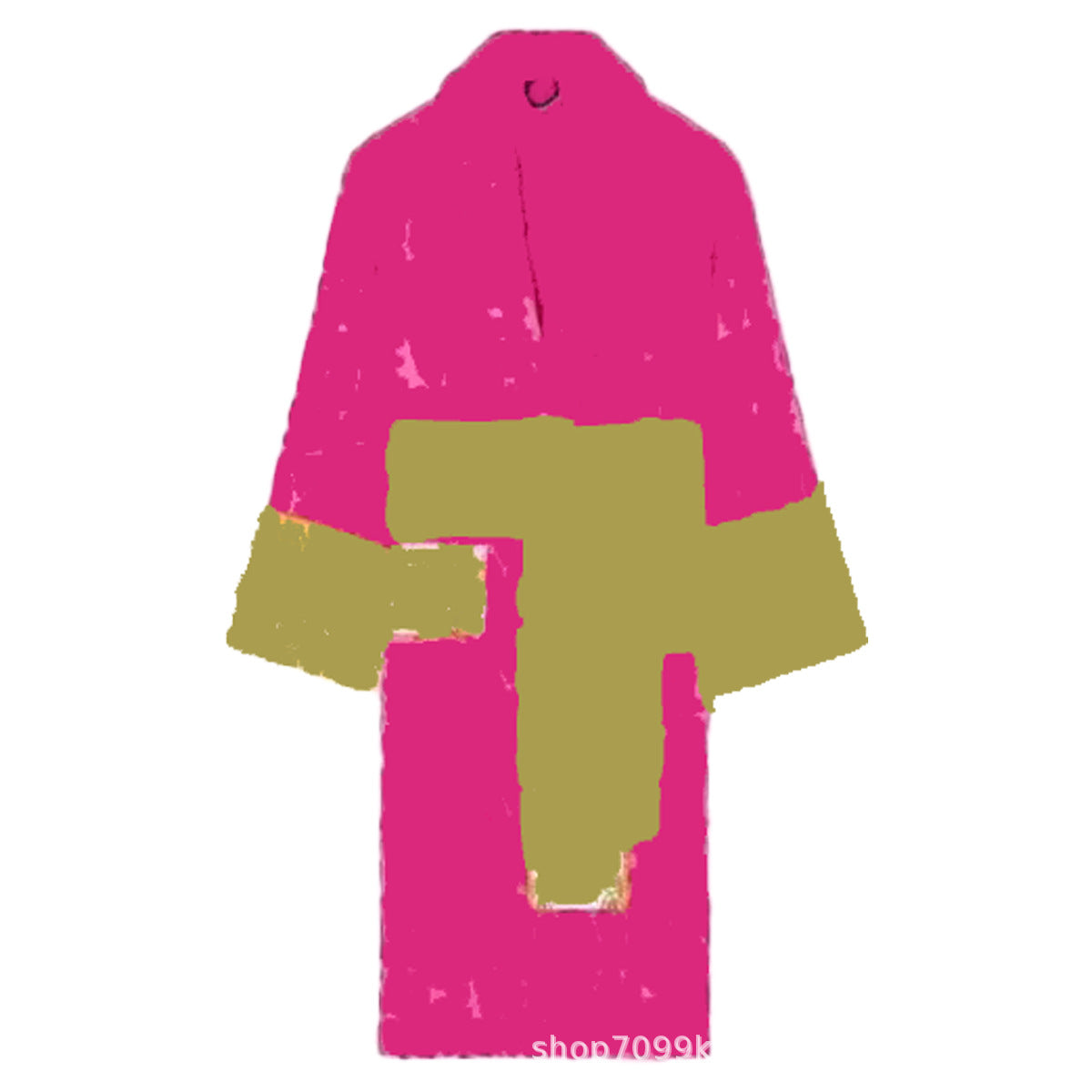 Cross-Border E-Commerce Pure Cotton Bathrobe Towel Material Unisex All-Season Lettered Bathrobe Van's Long-Style Couple's Bathrobe