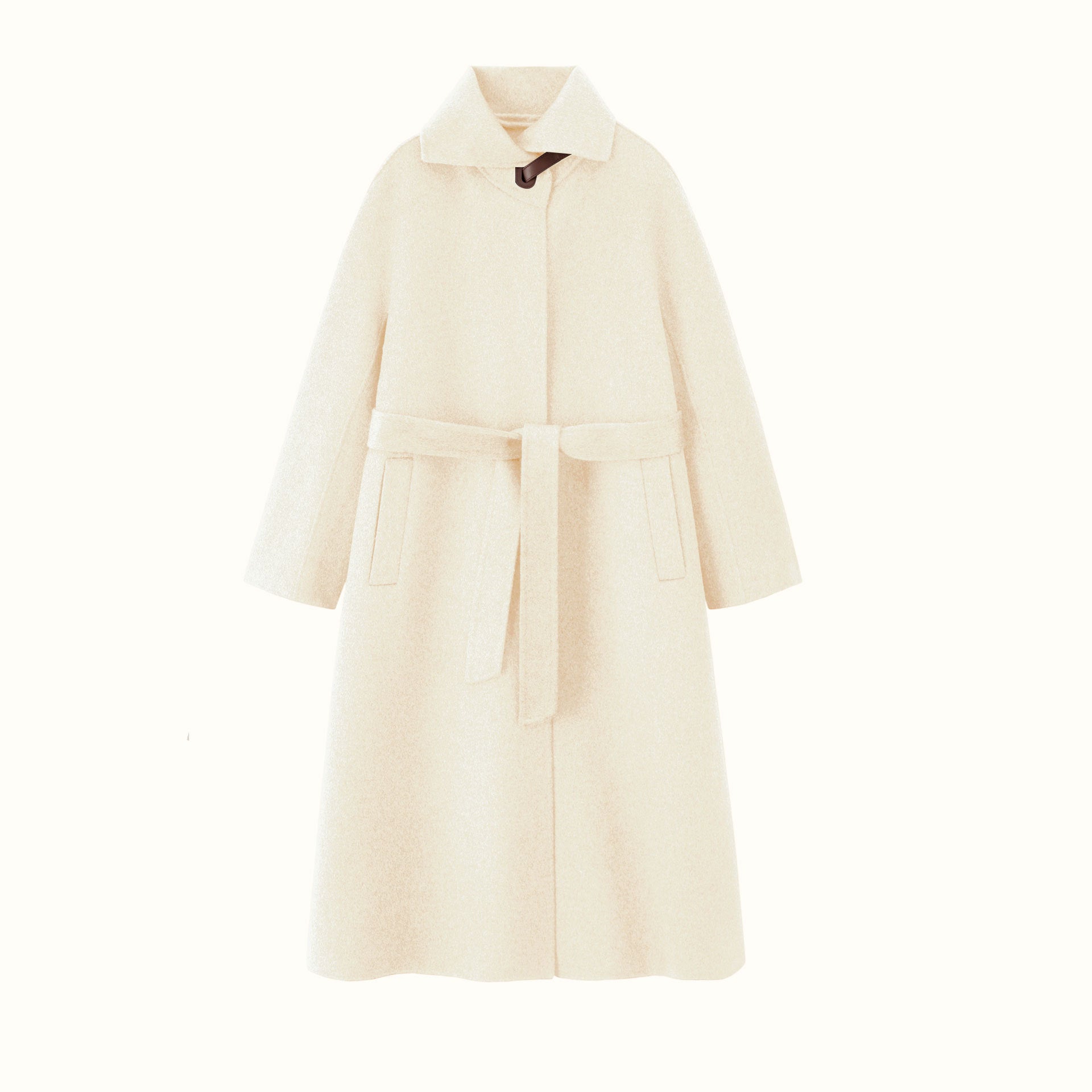 Hepburn Style Outwear Cashmere Woolen Outwear Double-Sided Woolen Outwear Women's Commuter Long Woolen Outwear 2025 Autumn and Winter Outwear
