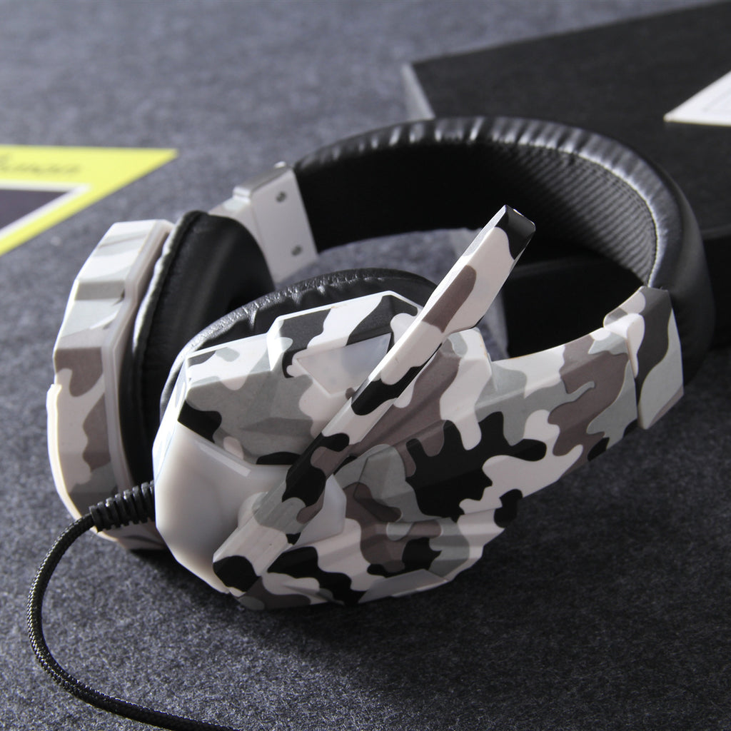 Camouflage Gaming Headset with Microphone for PC, Laptop & PS4 – Blue