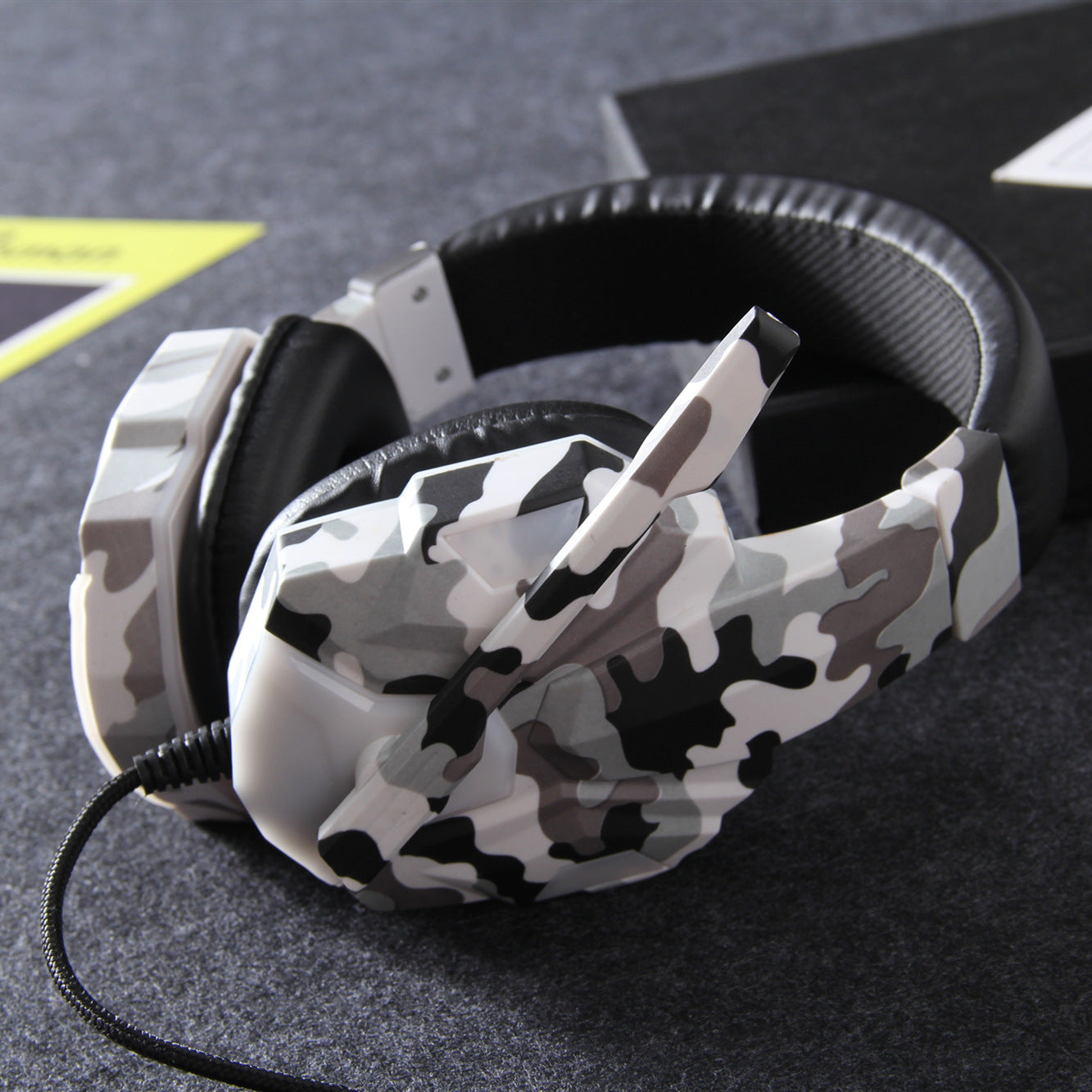 Camouflage Gaming Headset with Microphone for PC, Laptop & PS4 – Blue