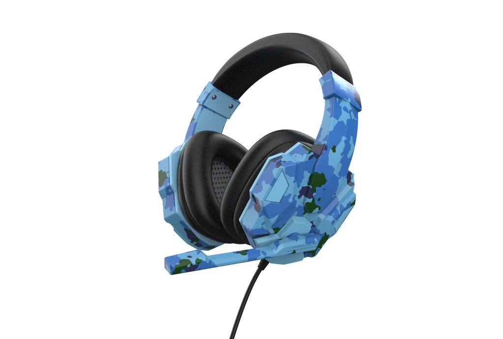 Camouflage Gaming Headset with Microphone for PC, Laptop & PS4 – Blue