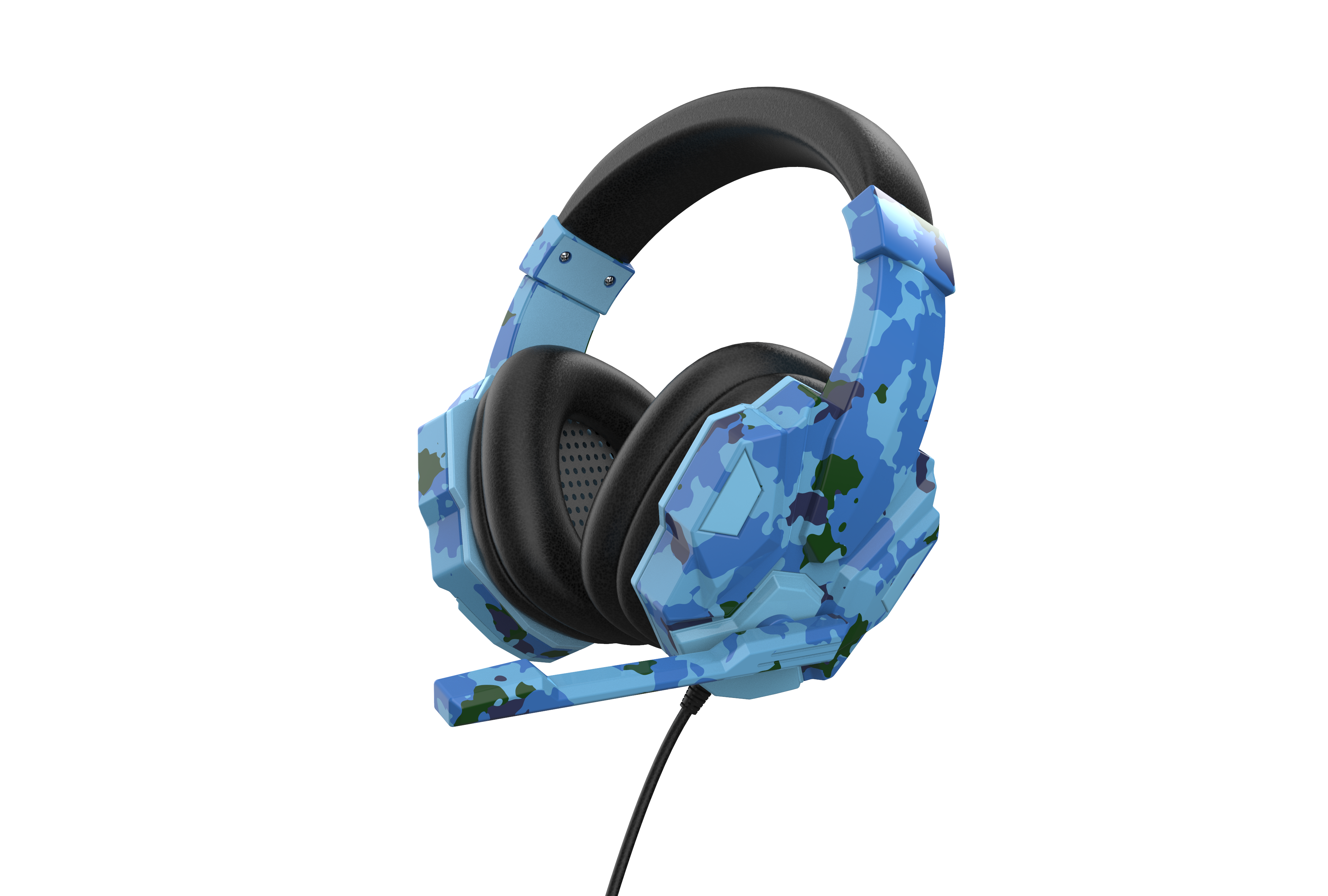 Camouflage Gaming Headset with Microphone for PC, Laptop & PS4 – Blue