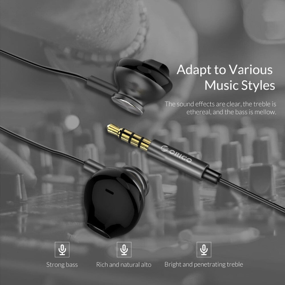 ORICO HiFi Wired Gaming Earbuds with Microphone – Green