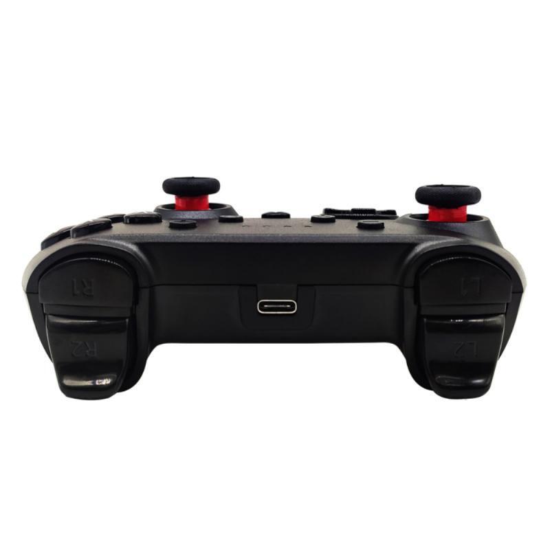 PC Wireless Bluetooth Game Switch Handle Gamepad Continuous Viberation Game Joystick Controller Left red right blue