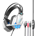 SY850 Gaming Headset with Noise Cancelling Microphone – White & Blue