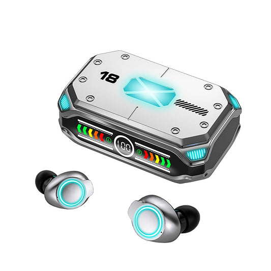 M43 Tws Wireless Headphones Bluetooth 5.3 Binaural Gaming Headset Touch Control Mini Earphones silver