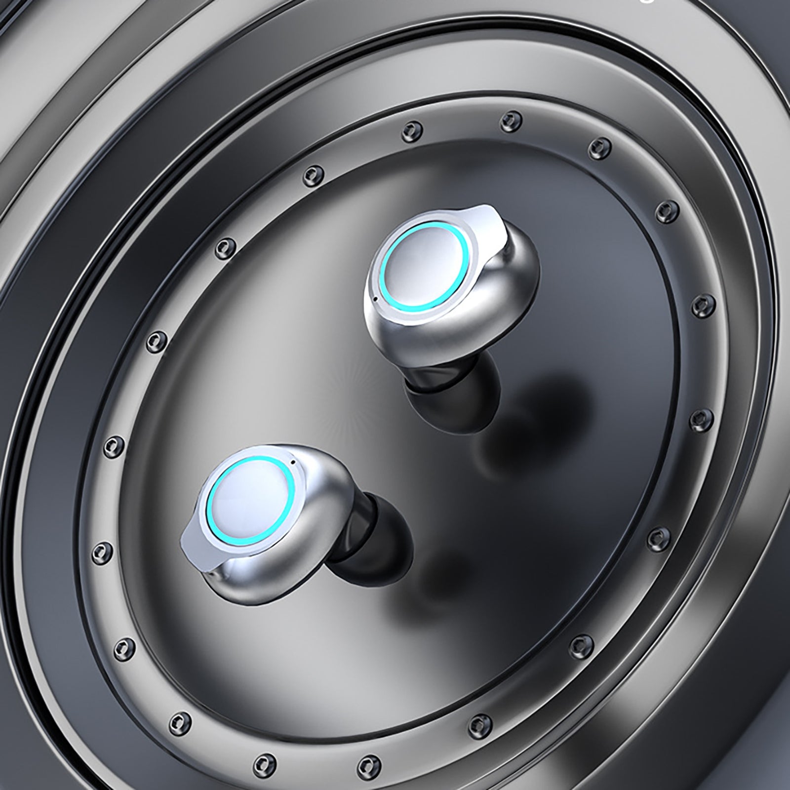 M43 Tws Wireless Headphones Bluetooth 5.3 Binaural Gaming Headset Touch Control Mini Earphones silver