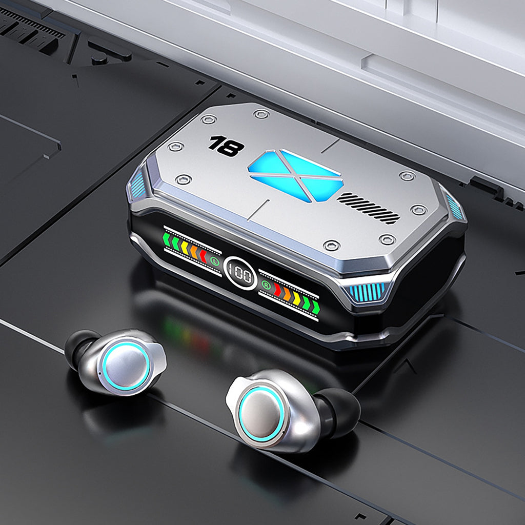 M43 Tws Wireless Headphones Bluetooth 5.3 Binaural Gaming Headset Touch Control Mini Earphones silver