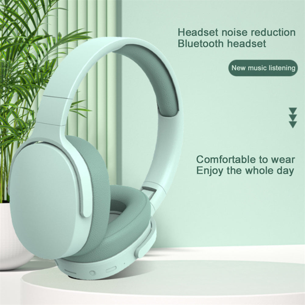 P2961 Bluetooth Headset In-Ear Stereo Hifi Subwoofer Gaming Headphones TF/AUX Music Player With Microphone grey