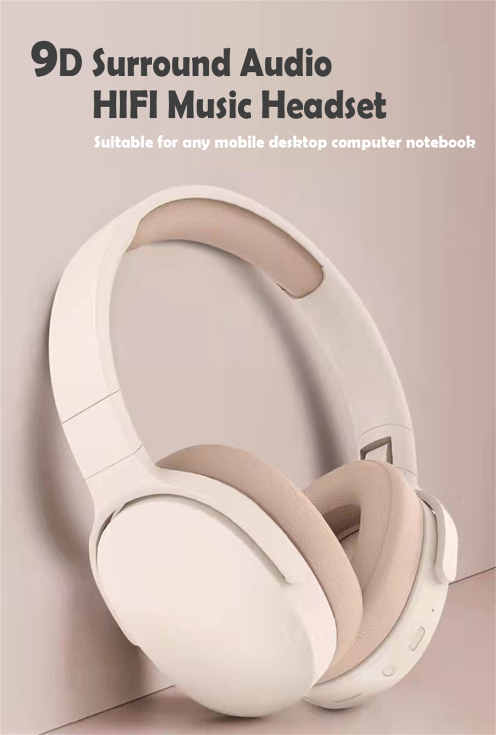 P2961 Bluetooth Headset In-Ear Stereo Hifi Subwoofer Gaming Headphones TF/AUX Music Player With Microphone grey