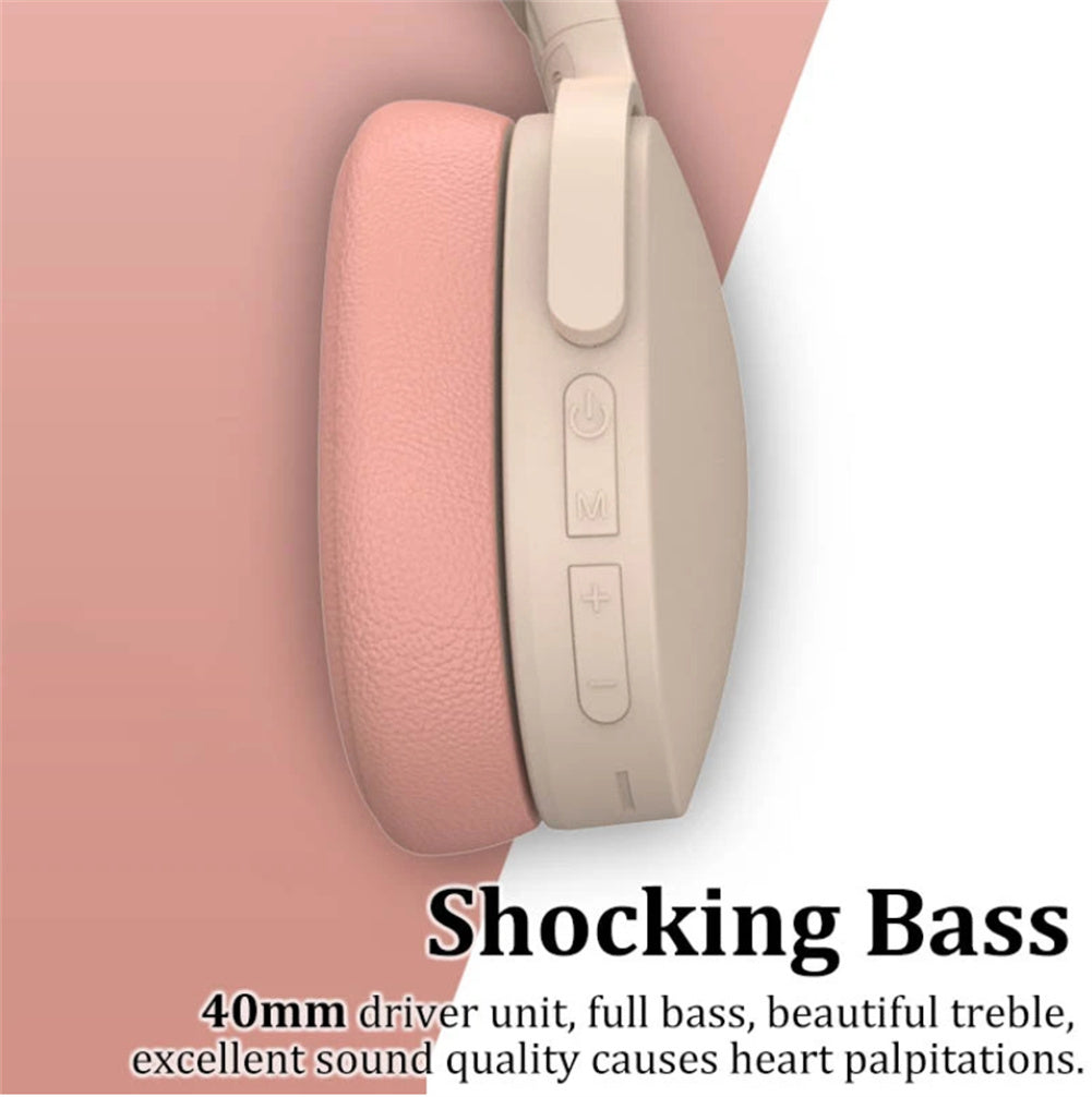 P2961 Bluetooth Headset In-Ear Stereo Hifi Subwoofer Gaming Headphones TF/AUX Music Player With Microphone grey