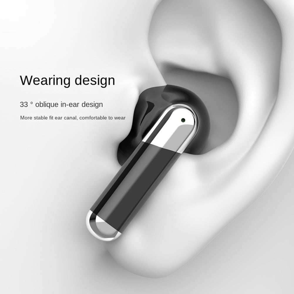 J209 Wireless Earbuds with Transparent Charging Case – Black