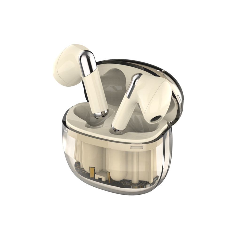 J209 Wireless Earbuds with Transparent Charging Case – Black