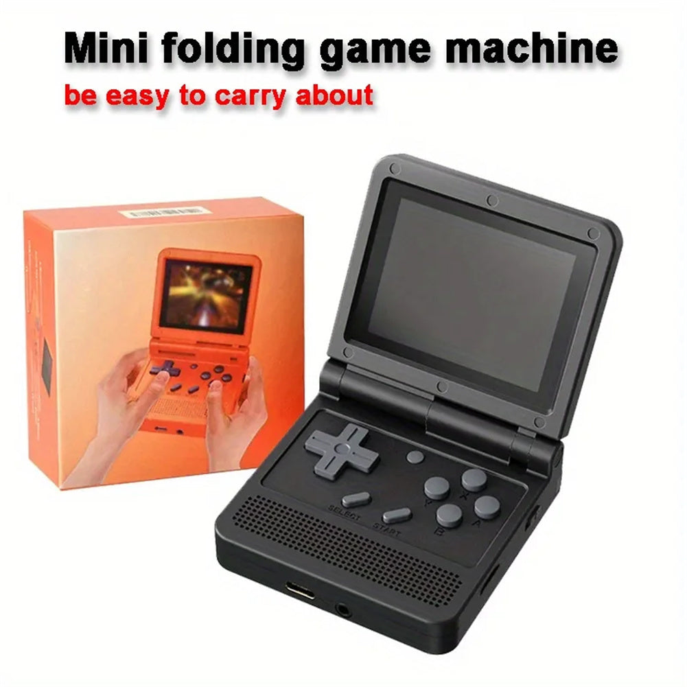 V90 Handheld Folding Game Console 3.0 Inch Screen with Built-in 15000 Games 1020mAh Rechargeable Battery 64GB Red