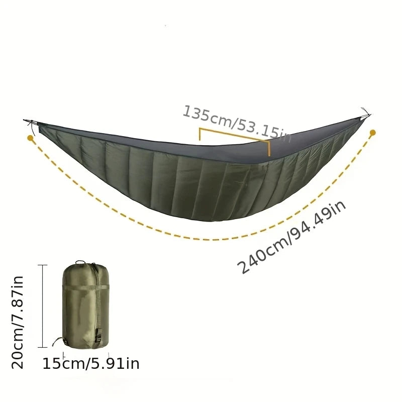 Ultralight Outdoor Hammock Underquilt All Season Full Size Warm Hammock Sleeping Bag Hiking and Backpacking Outdoor Supplies