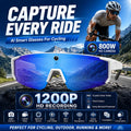 2026 AI Smart Glasses for Men Camera 1200P Video ChatGPT AI Assistant Voice Translation 32GB Storage Outdoor Cycling Sunglasses