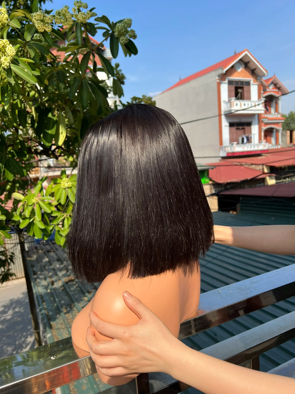 Wholesale Vietnamese Short Bob Glueless Natural Human Hair Wigs Already Machine Made Wigs Raw Vietnamese Lace Bob Wigs