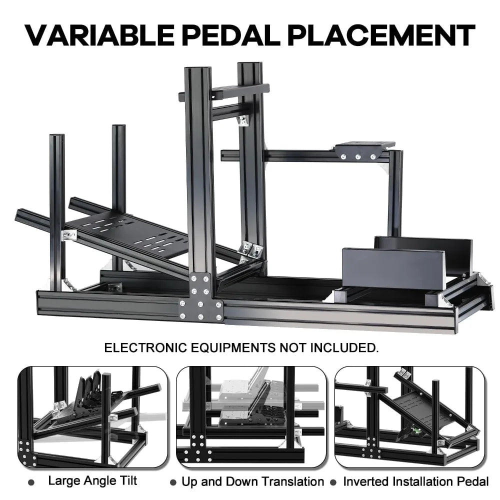US Shipping GT/F1 Sim Racing Cockpit 8040 Aluminum Profile Adjustable Stand Modular DIY for Logitech Fanatec CSLDD