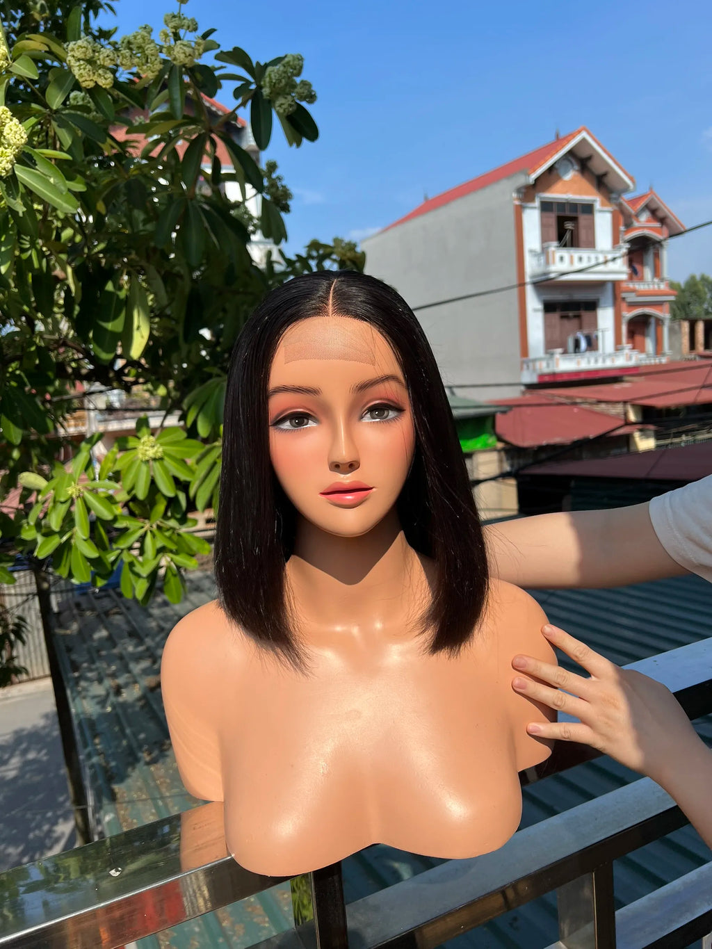 Wholesale Vietnamese Short Bob Glueless Natural Human Hair Wigs Already Machine Made Wigs Raw Vietnamese Lace Bob Wigs