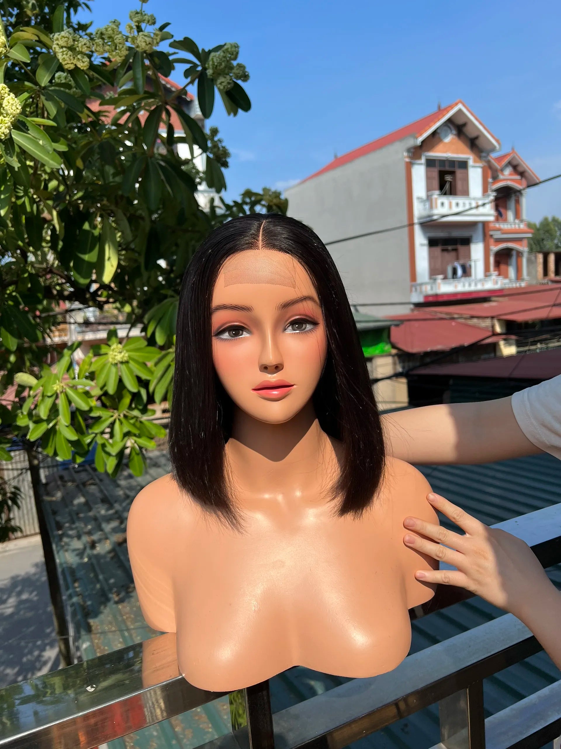 Wholesale Vietnamese Short Bob Glueless Natural Human Hair Wigs Already Machine Made Wigs Raw Vietnamese Lace Bob Wigs
