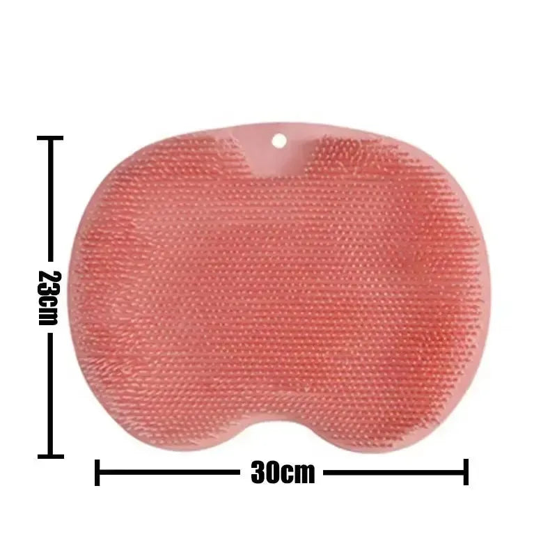 Exfoliating Brush for Feet Foot Wash Mat Brush Body Wash Scrubber in Shower Silicone Bath Massage Mat Back Brush Wall Mounted