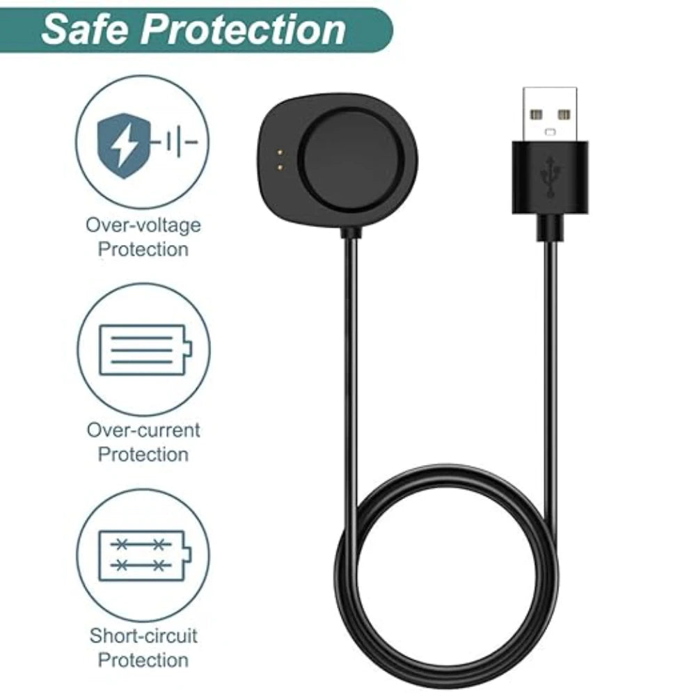 Replacement chargers suitable for Amazfit T-Rex 3/Balance 2/1 USB smartwatch charger charging cable