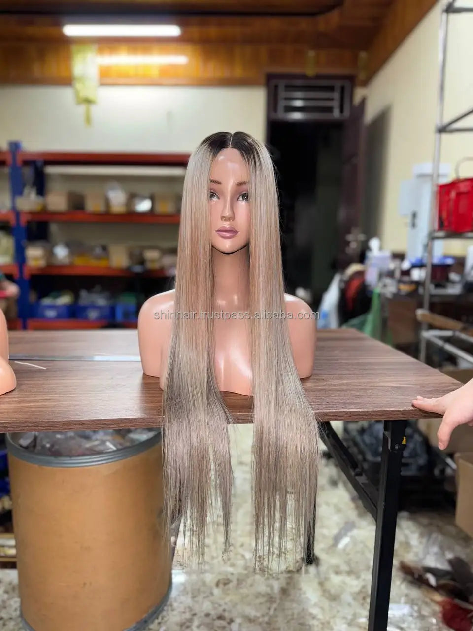 Human Hair Wigs Wholesale Grey Color One Donor Wigs Wholesale Price Vietnamese Human Hair Bone Straight HD Lace